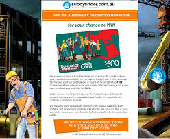 Register Your Business Today For Your Chance To Win A 500 Bunnings Gift Card Go To Www Subbyfinder Com Au Now And Sign Up N Hi Pages Business Yellow Pages