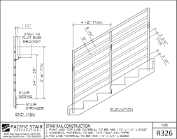 A rail fixed parallel above the pitch line at the sides of a stair. Tube Rail Pacific Stair Corporation