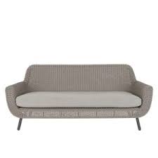 Jonah 3 Sitzer Gartensofa Hellgrau Seater Sofa Rattan Garden Furniture 3 Seater Sofa