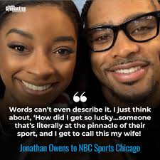 ❤️❤️❤️ The GOAT Simone Biles and husband Jonathon Owens, who plays for the  Chicago Bears, have been each other's biggest cheerleaders, navigating a  unique life where both are athletes excelling in their