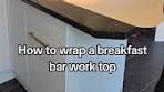 How to Wrap a Breakfast Bar with Marble Vinyl - TikTok