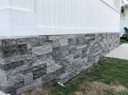 See more ideas about cinder block walls, cinder block, block wall. Use Airstone To Cover Unsightly Cement Block Foundation