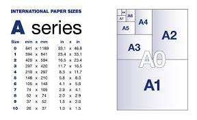 International Paper Size Chart A4 Standard Paper Sizes