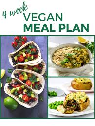 Four Week Vegan Meal Plan And Shopping List The Veg Space Vegan Meal Plans Meal Planning Vegan Recipes