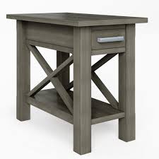 Brooklyn Max Providence Solid Wood 14 Inch Wide Rectangle Contemporary Narrow Side Table In Farmhouse Grey In 2020 Narrow Side Table Farmhouse End Tables Simpli Home