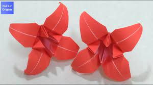 Origami Lily Flower Tutorial - How to make a paper Lily Flower - Step By  Step - YouTube
