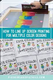 How To Line Up Screen Printing For Multiple Color Designs Silk Screen Printing Diy Screen Printing Designs Screen Printing Multiple Colors
