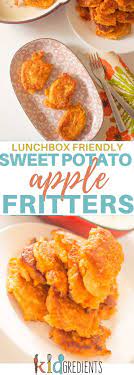 Sweet Potato And Apple Fritters Recipe Sweet Potato And Apple Baby Food Recipes Sweet Potato Fritters