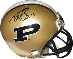 Drew Brees Autographed Hand Signed Purdue Boilermakers Replica Mini Helmet Brees Hologram By Hall Of Fame Memorabilia 178 Big Ten Purdue Purdue Boilermakers