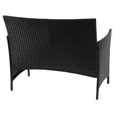 Rattan, lose endebei deuba reklamiert, leider keine reaktion. Poly Rattan Gartenbank Halden Sitzbank Bank Schwarz Kissen Terracotta