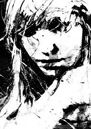 Black And White Contemporary Artwork Cold Woman Hugging Herself Black And White Modern Art Contemporary Art White On Black Emotional Art Home Decor Wall Art Lonely Girl Emotional Art Art Black And White