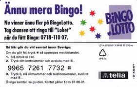 ▸ idag har bingolotto premiär med stefan odelberg och lotta engberg som programledare. Phonecard Bingo Lotto Telia Sweden Telia Travel Card Promotion Col Se Tel Tta 0013 Sve 60350 013