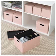 Tjena Storage Box With Lid Pink Ikea Storage Boxes With Lids Storage Boxes Cute Storage Boxes