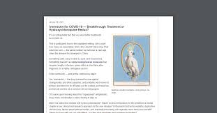 Driven out of peru as the story continues to unfold. Ivermectin For The New England Journal Of Medicine Facebook