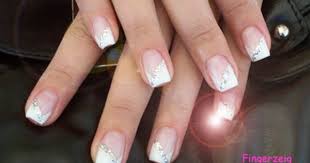 french nagel glitzer weiss nageldesign french nagel glitzer