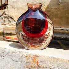 Vintage Glass Vase Official Murano