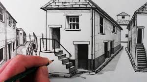 See more ideas about drawings, art inspiration, illustration art. How To Draw A House In 1 Point Perspective Step By Step Youtube