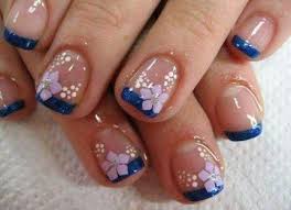 Flowers, and dots, and glitter, oh my! 26 Ideas Nails French Toes Tips For 2019 Nails Strongnailpolish Finger Nail Art Flower Nails Floral Nails