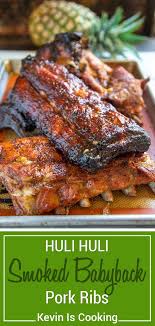 These Baby Back Huli Huli Ribs Get Marinated Overnight In Pineapple Juice Soy Sauce Ginger Garlic And Other Pantry Pork Ribs Marinated Pork Ribs Rib Recipes