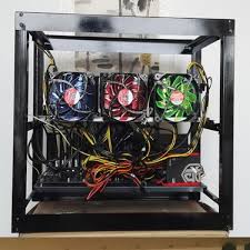 I built a new wooden mining rig frame for my gpu mining rig. Diy Miner Mining Case Open Air Frame Mining Miner Rig Case W 3x Fans For 6 Gpu Eth Btc Ethereum Alexnld Com