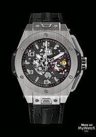 Blue ceramic, white composite resin and steel create a striking contrast with ferrero's signature bright red lips. Watch Hublot Big Bang Ferrari Titanium Big Bang 401 Nx 0123 Gr Titanium Caoutchouc Strap