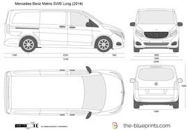 Mercedes Benz Metris Swb Long W447 Vector Drawing The Blueprints Com Mercedes Benz Vito Mercedes Benz