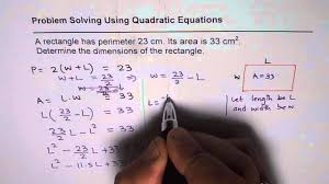 Learn to convert the most basic shapes' perimeters to areas and you can later progress to compound shapes. Find Rectangle Dimensions With Given Perimeter And Area Youtube
