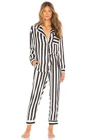 Black And White Striped Satin Pajamas Pin On Fashion