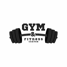 Gym Logo Fitness Center Logo Design Template Black Barbell Gym Logo Fitness Logo Fitness Center Design