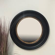 Black And Gold Round Convex Mirror Large Black Gold Round Convex Mirror In 2020 Porthole Mirror Distressed Mirror Convex Mirror