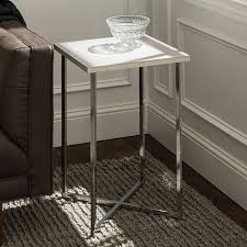 More 12 coffee tables galore wallpapers, images, photo. Amazon Com Walker Edison Furniture Modern Square Side End Accent Table Living Room 16 Inch White Marble Silver Home Kitchen