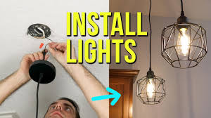 So how can i hang a light or a light fixture from my ceiling without… i live in an apartment and i can't drill holes in my ceiling or do any kind of renovation. How To Install Ceiling Light Fixtures New Replacement Pendant Lighting Youtube