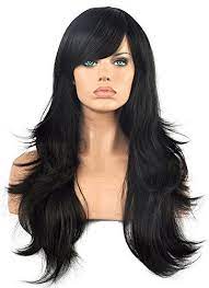 Diy Wig Long Black Straight Layered Wigs With Side Bangs Https Www Amazon Com Dp B01bexd8m8 Ref Cm Sw R Pi Dp X Wxf Diy Wig Wig Hairstyles Long Black Wig