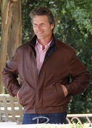 Remy Leather Classic Double Collar Bomber Style 6005 Menswear The Hub Ltd