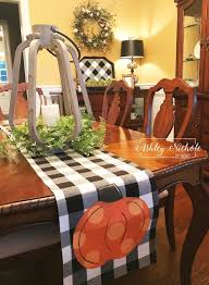 Buffalo Check And Pumpkin Table Runner Etsy In 2020 Pumpkin Table Runner Fall Table Runners Halloween Table Runners