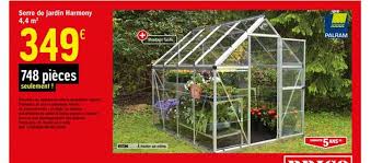 ¡consulta todos los folletos de bricodepot en ofertia! Offre Serre De Jardin Harmony 4 4 M Palram Chez Brico Depot