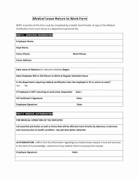 You can do this by filling in a form yourself when you return to work. 44 Return To Work Work Release Forms Printabletemplates