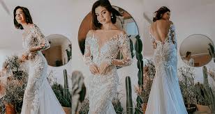 Bridal lace sheer back fishtail wedding dress in white. The White Dress Blog Michigan S Premier Bridal Fashion Boutique