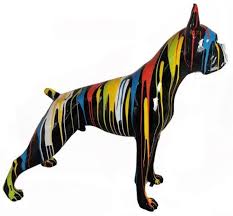 Is the sculpture garden pet friendly. Casa Padrino Designer Decoration Figure Boxer Dog Black Multicolor 190 X H 173 Cm Huge Weather Resistant Decoration Sculpture Garden Decoration Animal Figure