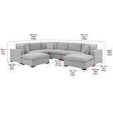 The sectional is covered in a gray colored 100% polyester fabric. Thomasville Lowell Grey Fabric 8 Piece Modular Sofa Costco Uk