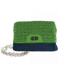 Borsa a tracolla, Berta verde, in cotone