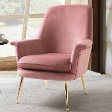 Garren Armchair Armchair Pink Velvet Chair Pink Accent Chair