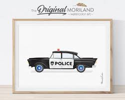 Vintage Police Car Print Police Wall Art Police Decor Transportation Wall Art Vintage Car Boy Room Decor Automobile Print Father Gift Boys Room Decor Boy Room Toddler Room Decor