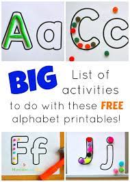 Your child will love these printable alphabet activities . Free Alphabet Printables And Activity Ideas Munchkins And Moms Free Alphabet Printables Alphabet Preschool Preschool Learning