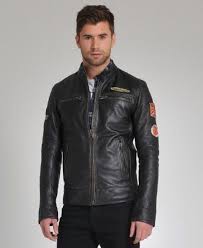 Mens Super Scrambler Jacket In Bronson Black Superdry Jackets Leather Jacket Men Leather Jacket
