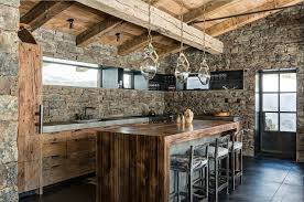 Rústica, en blanco y azul, una combinación de colores muy atractiva para este estilo rudo, ya. Muebles Rusticos Para La Cocina 20 Opciones Originales