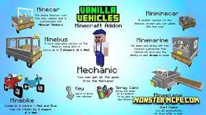 Vanilla vehicles mod for mcpe adds to the cubic world pocket edition 11 modern vehicles. Vanilla Vehicles Addon 1 6 Minecraft Pe Addons Mods