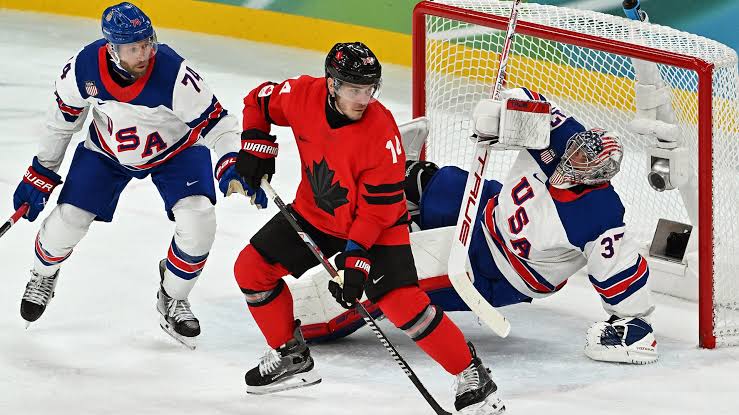 U.S. wins men's hockey gold in dramatic OT game vs. Canada