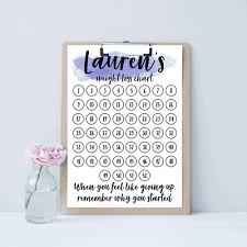 Custom Weight Loss Countdown Chart Print Pdf Included