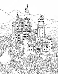 More than 14,000 coloring pages. Castle Coloring Pages In The Forest For Adults Coloring4free Coloring4free Com